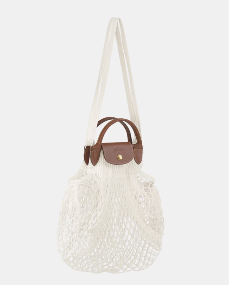 White Longchamp Mesh Net Bag - Image 2