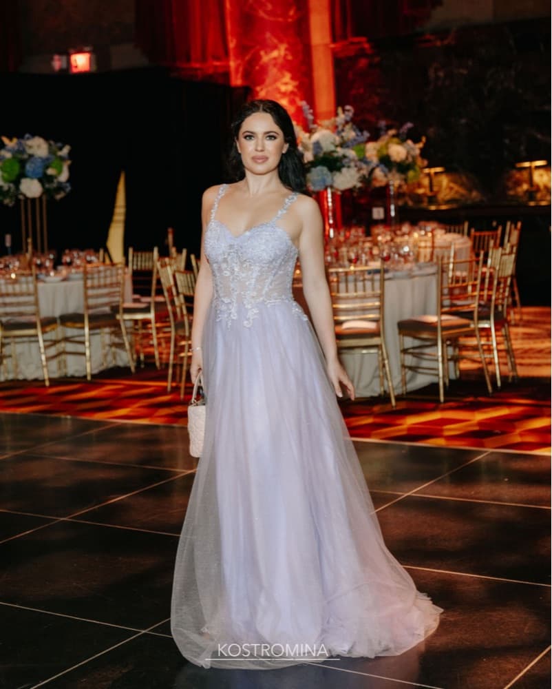 Custom Made lilac Maxi Gala Gown - Image 2