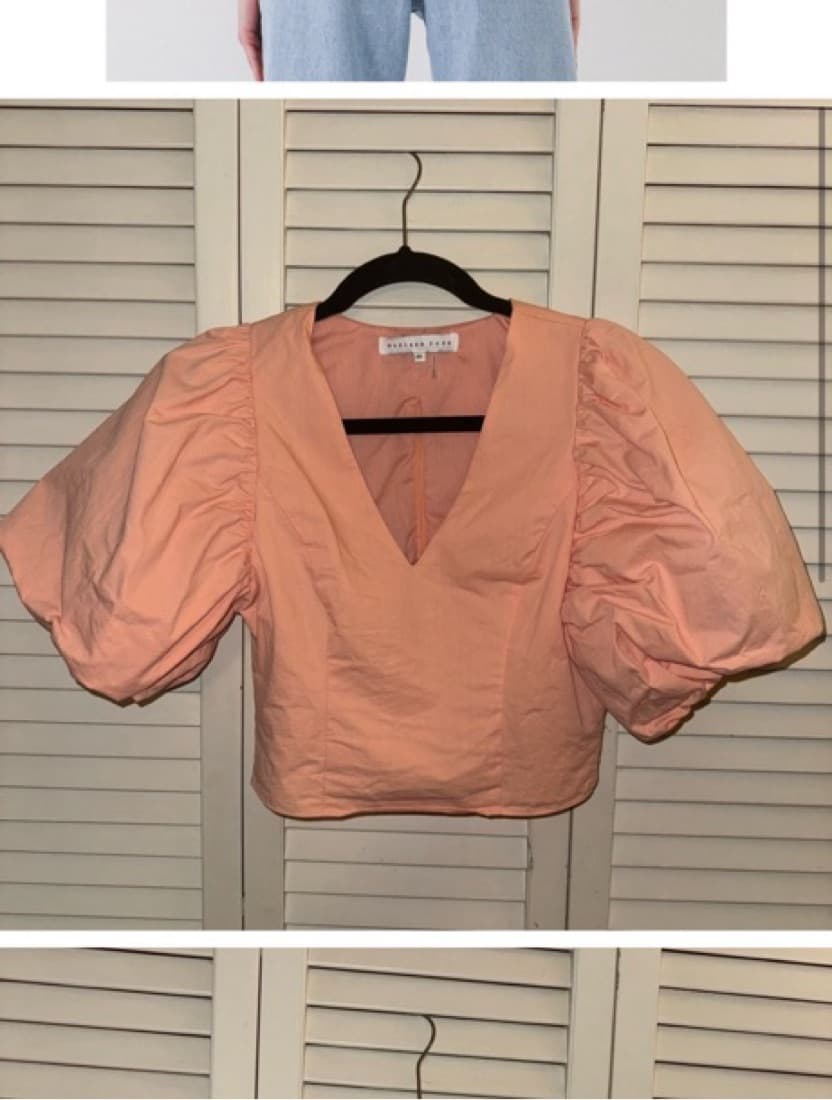 Endless Rose Pink Puff Sleeve Crop Top - Image 3