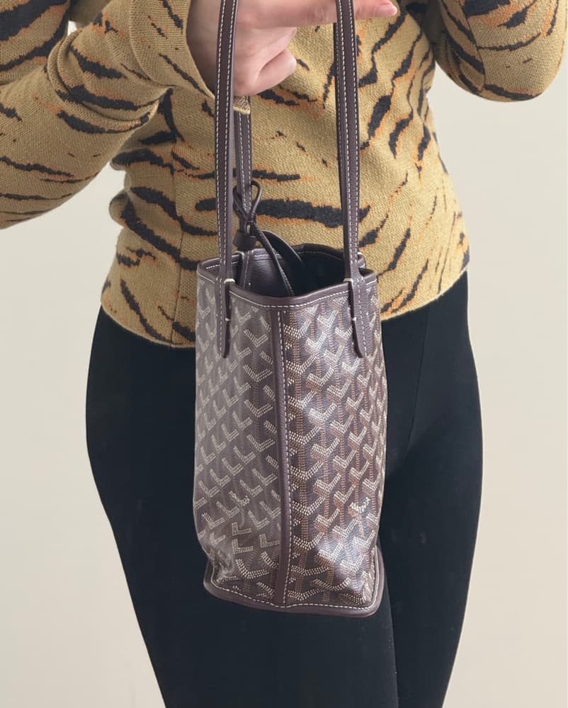 Authentic Goyard Mini Anjou Burgandy Bag - Image 5