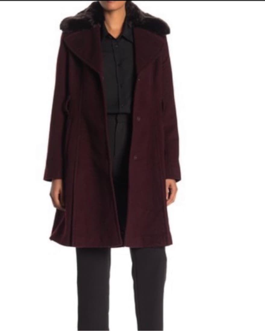 Wool Coat Eith Fut Trip - Image 3