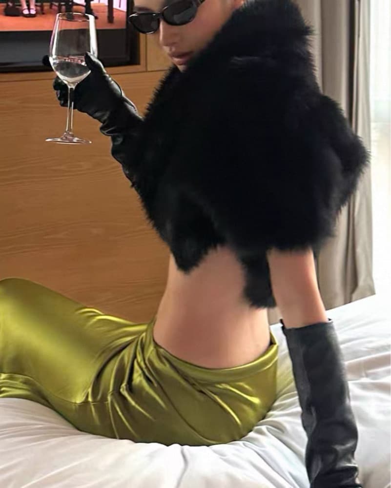 Rovente Luxe Satin Midi Skirt - Image 3