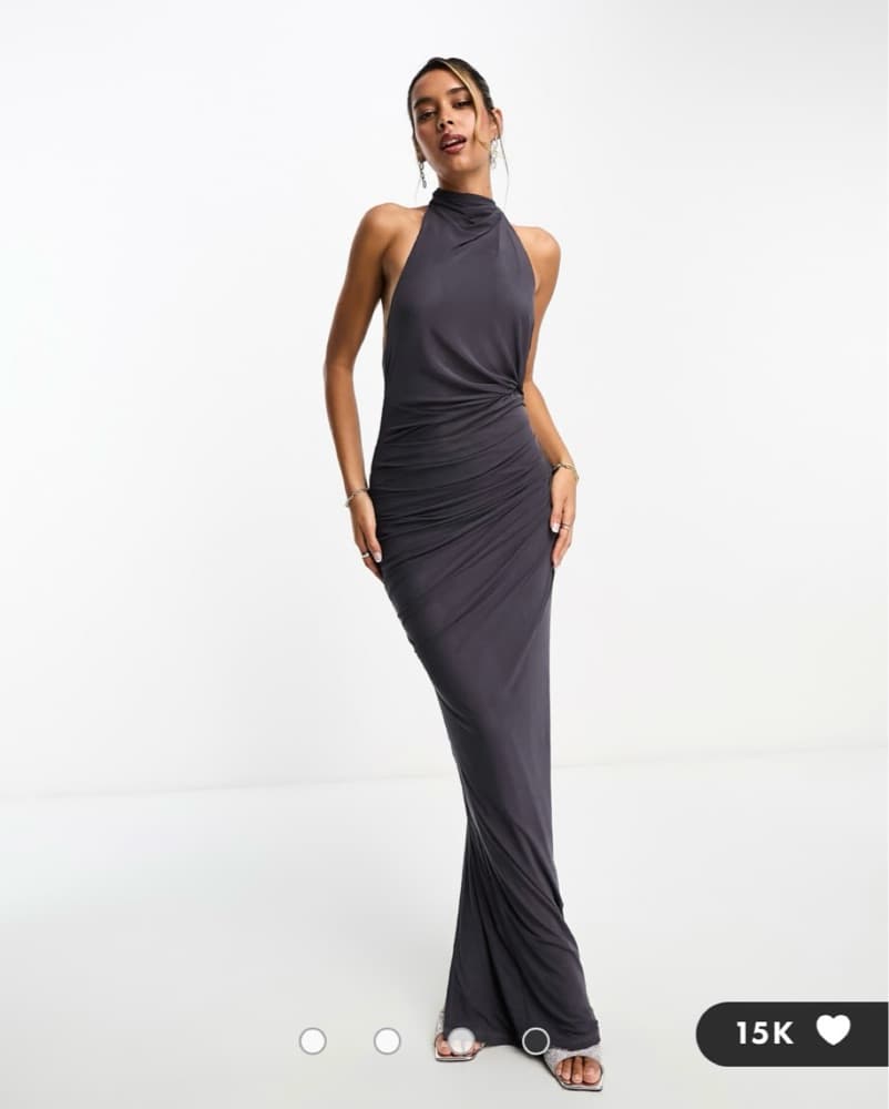 Elegant Ruched Gown for Formal Occasions - Image 1