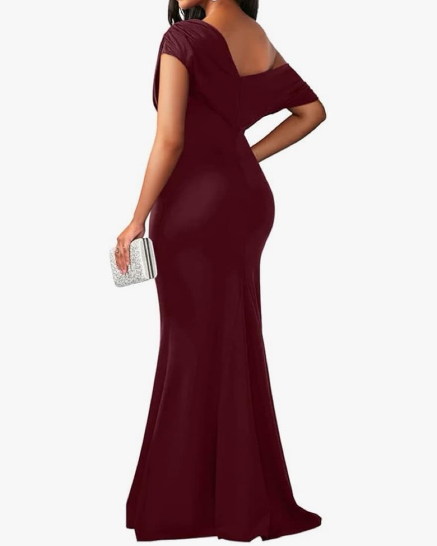 Red Wedding Guest Dress Formal Gown - Image 3