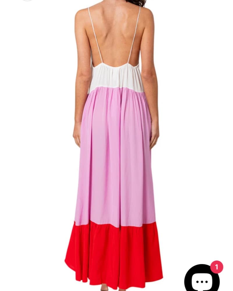 Evarae Rouched Color-Block Maxi Dress - Image 4