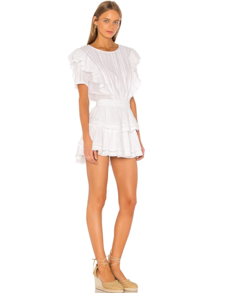 LoveShackFancy White Mini Dress  - Image 3
