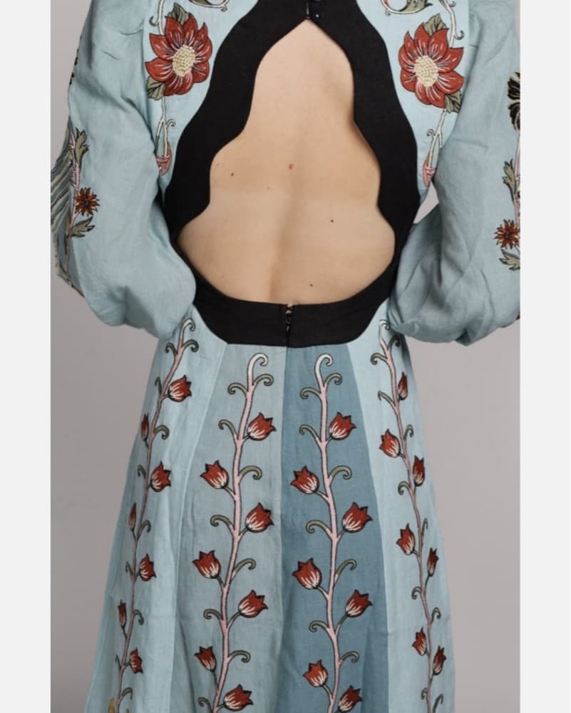 Farm rio Blue Flowing Dress - Image 4