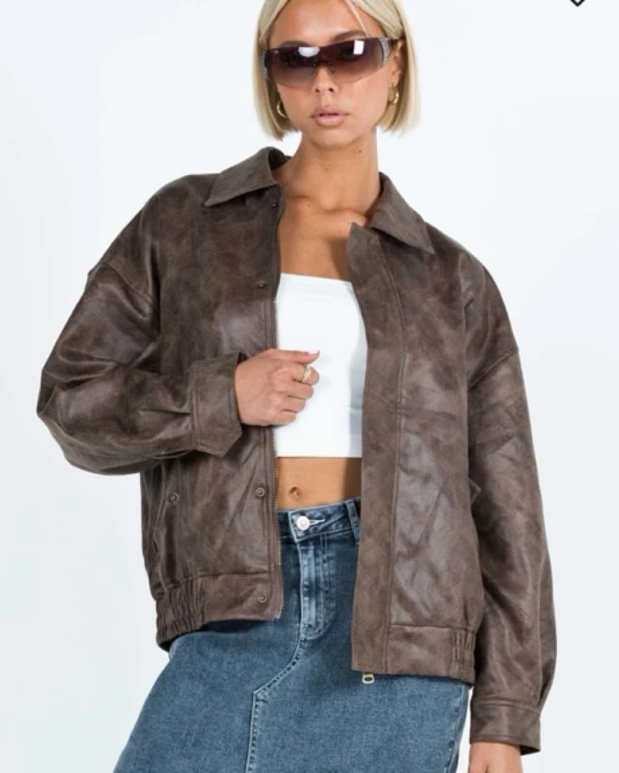 Brown Leather Jacket  - Image 1