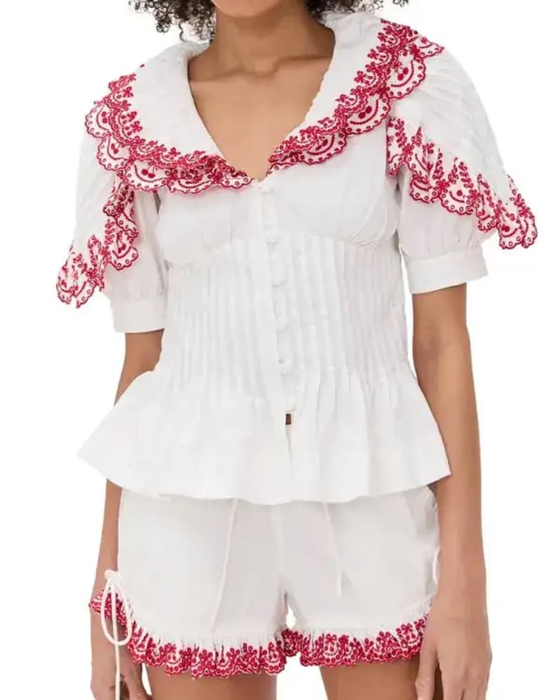 Damson Madder Cherries Caroline Blouse - Image 1