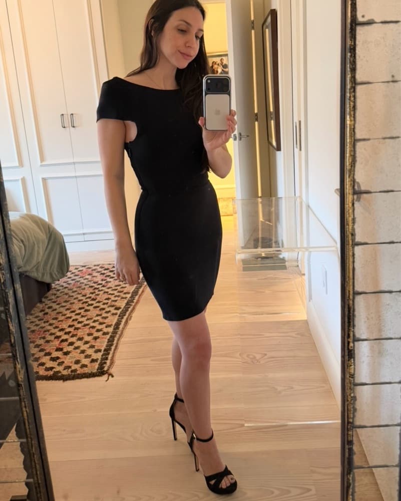 Herve Leger Black Mini Dress - Image 2