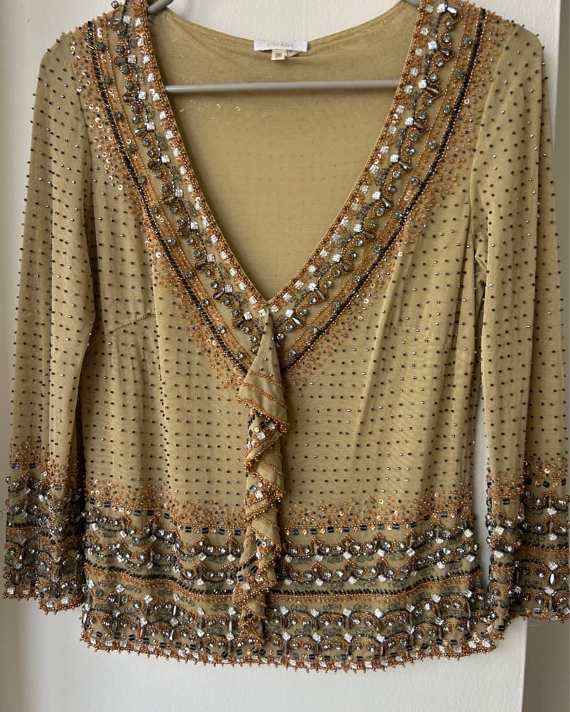 Escada Vintage Embroidered Top  - Image 1