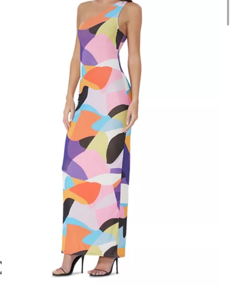 Foley Open Back One Shoulder Dress - Image 2