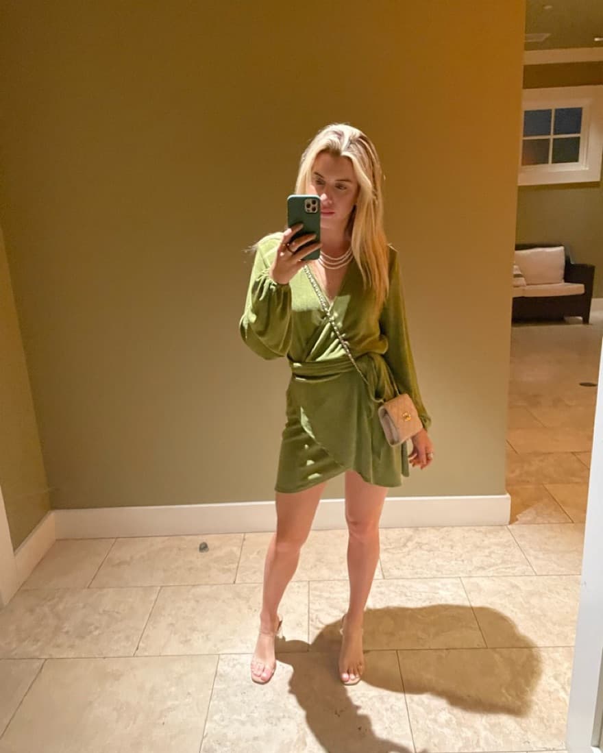 Green Wrap Dress - Image 1