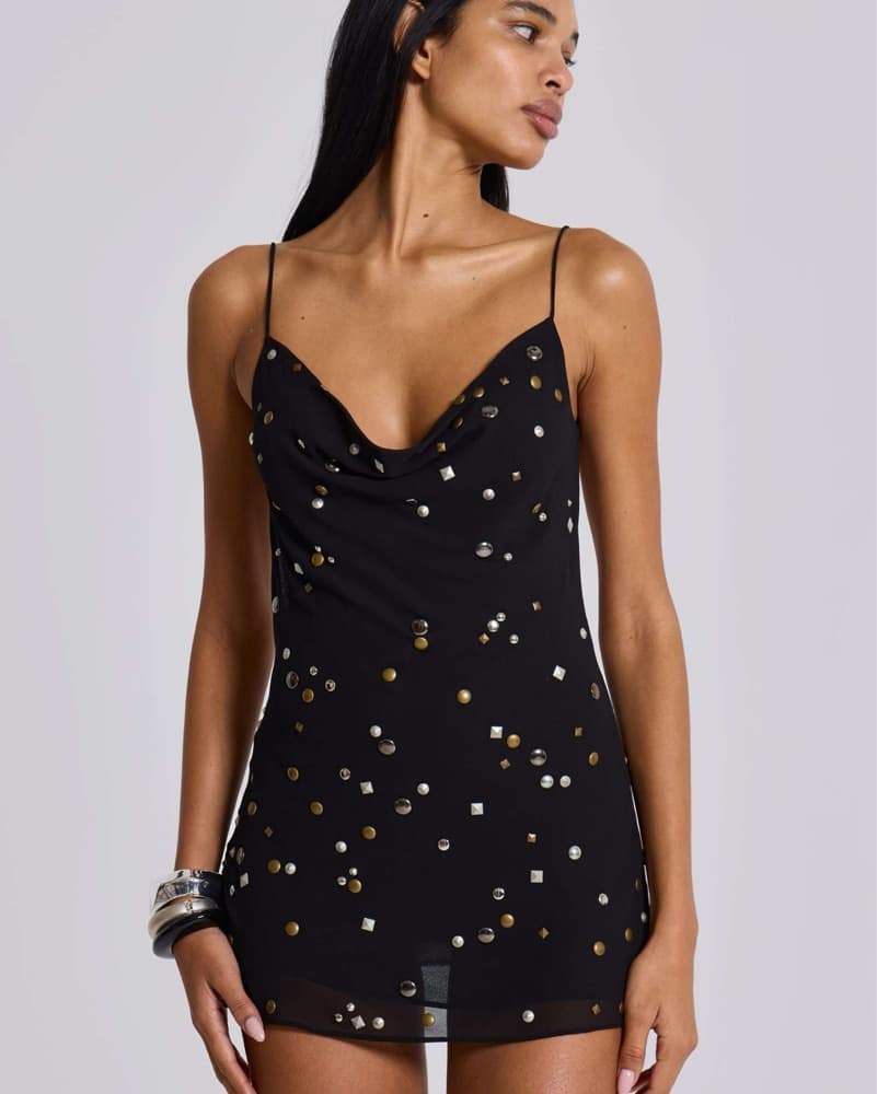 Jaded London Studded Mirage Mini Dress - Image 1