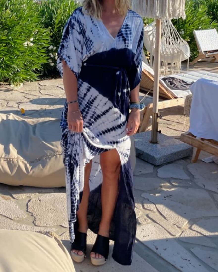 Blue & White Dress - Image 1