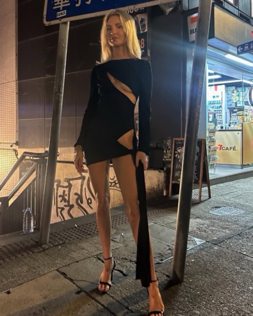 Michael Lo Sordo Hybrid Split Mini Dress - Image 1