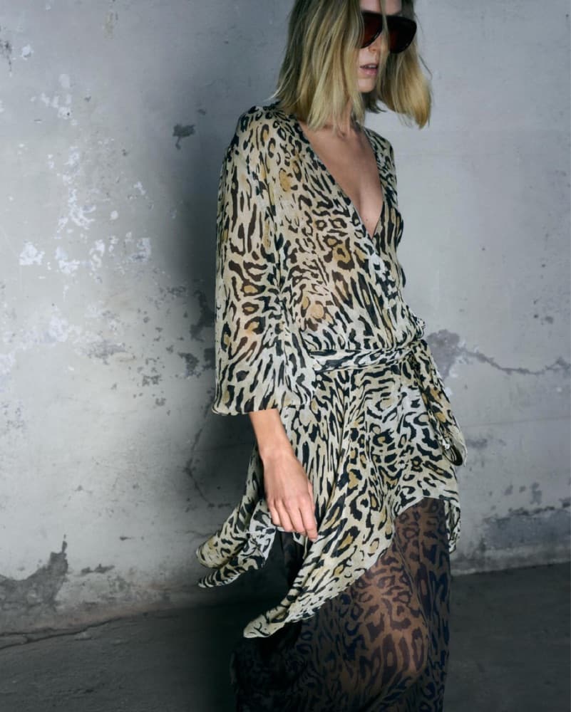 Zara ZWCollection Animal Print Top/Dress - Image 1