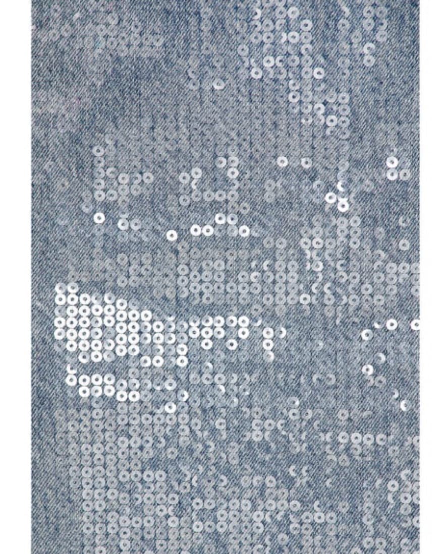 GRLFRND Blakely Sequin Denim Midi Dress  - Image 3