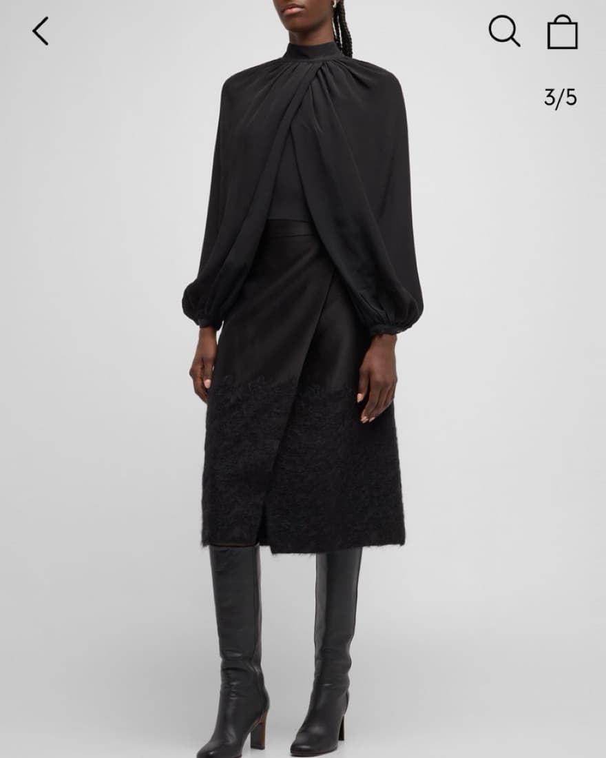 CO Crossover Draped Long Sleeve Top - Image 3