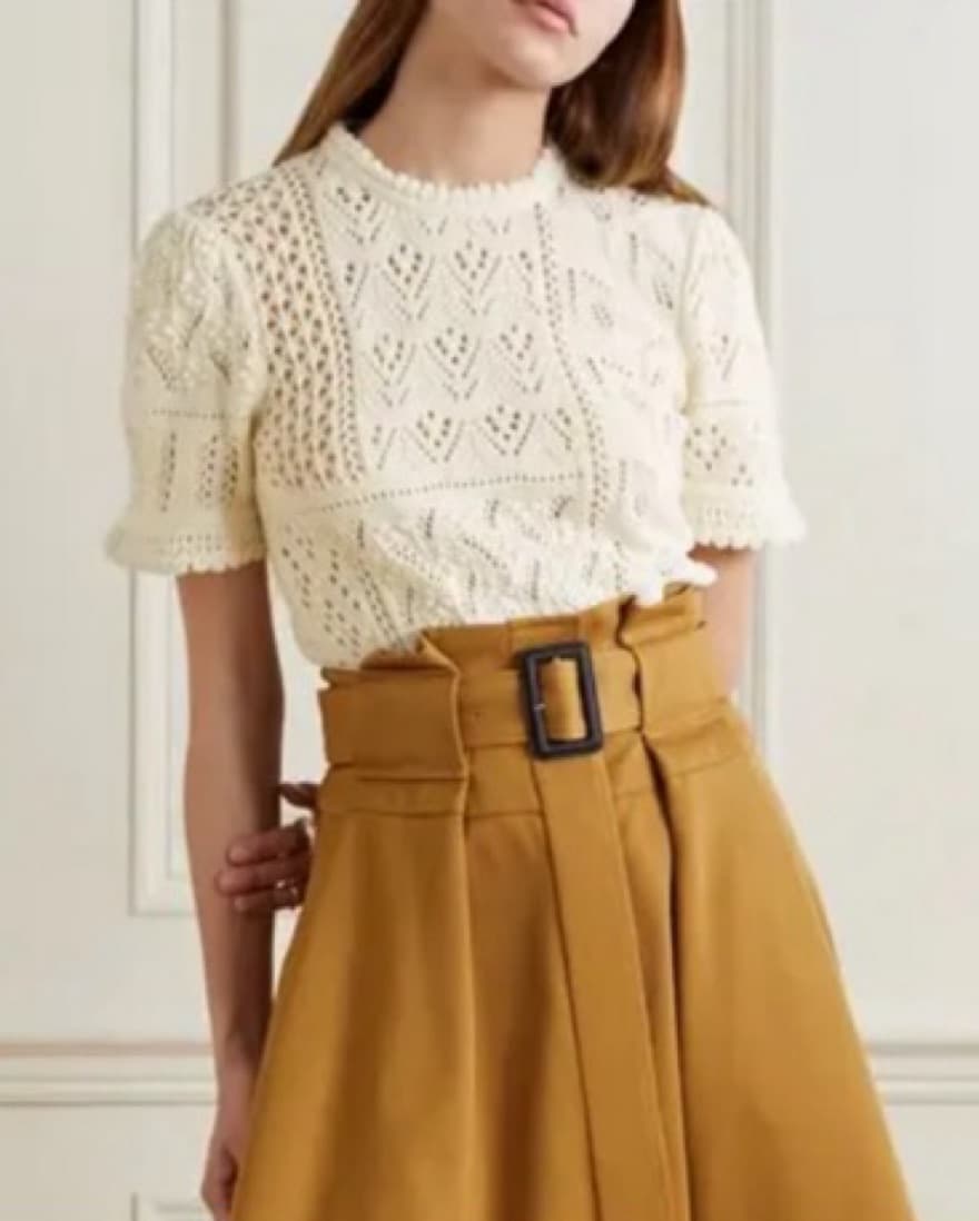 Zimmermann Anneke Pointelle-Knit Top - Image 1