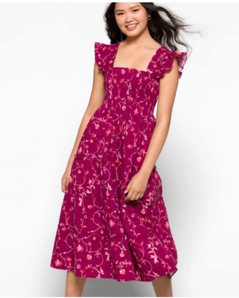 Hill House Ellie Nap Dress Burgundy  - Image 1