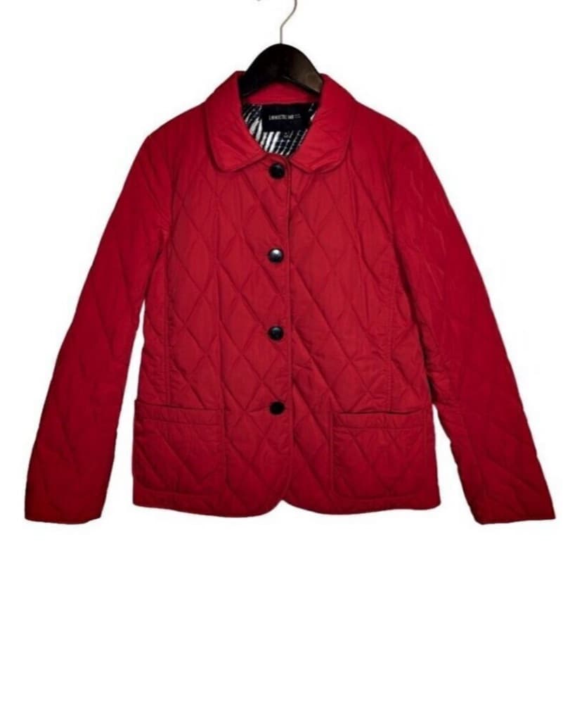 Lafayette 148 Red Quilted Jacket - Image 1