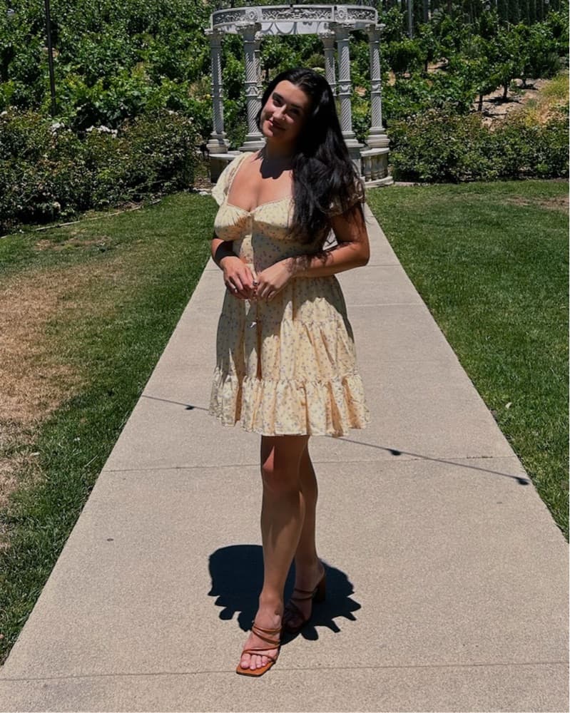 Yellow Tie Back Milkmaid Sundress - Image 3