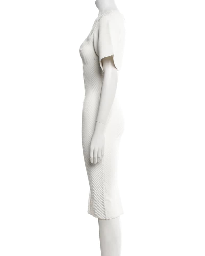 Herve Leger Ribbed Midi Dress - Image 2