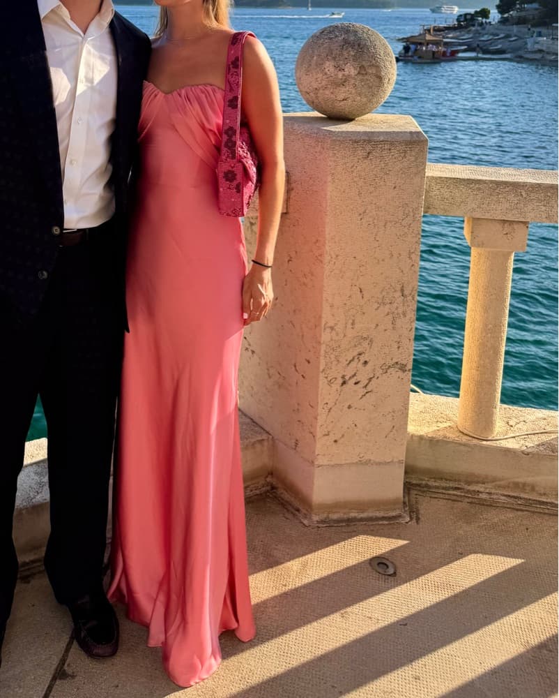 Misha Livia Satin Maxi Dress - Image 1