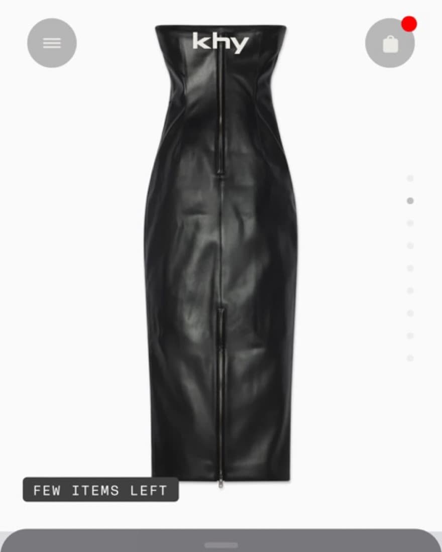 KHY Faux Leather Dress Long  - Image 4