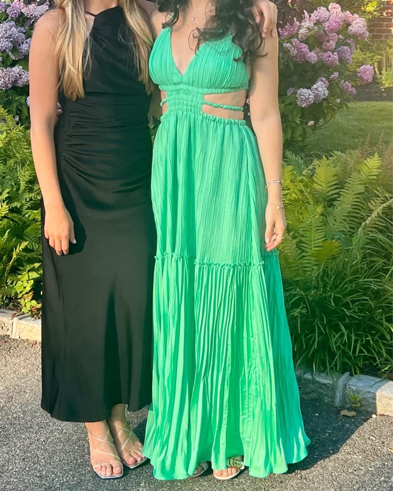 JONATHAN SIMKHAI GREEN CUT OUT GOWN - Image 1