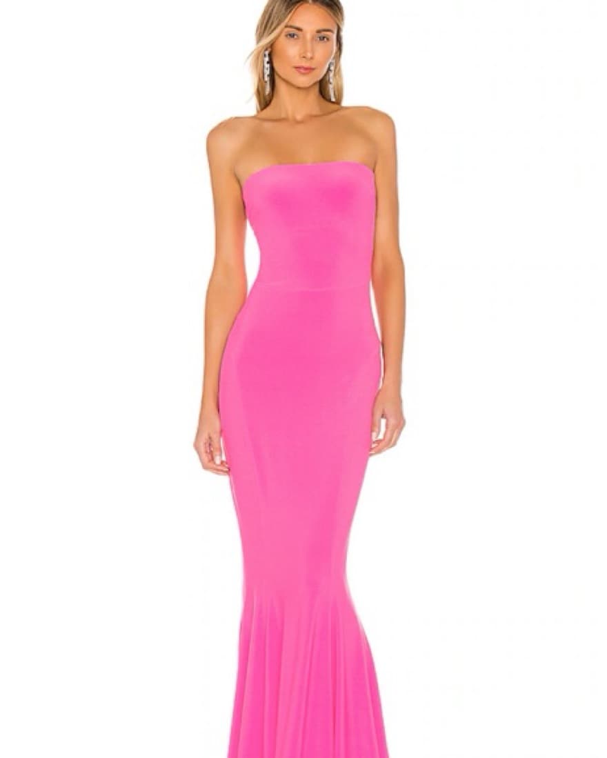 Norma Kamali Pink Fishtail Dress - Image 2
