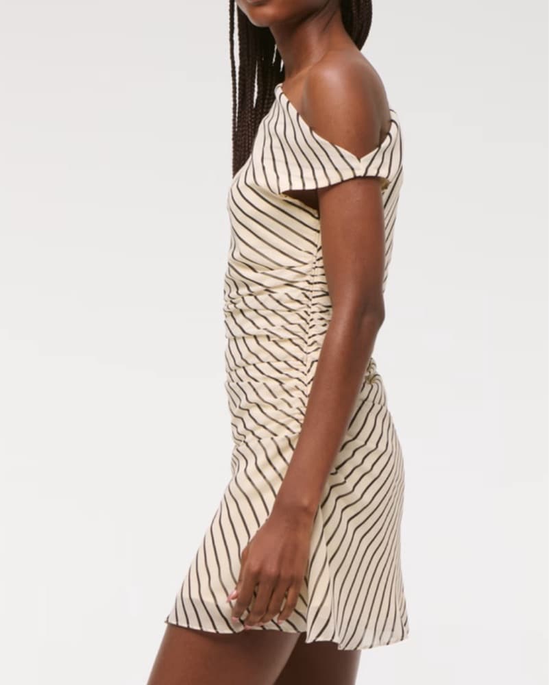 Striped Satin Mini Dress - Image 2