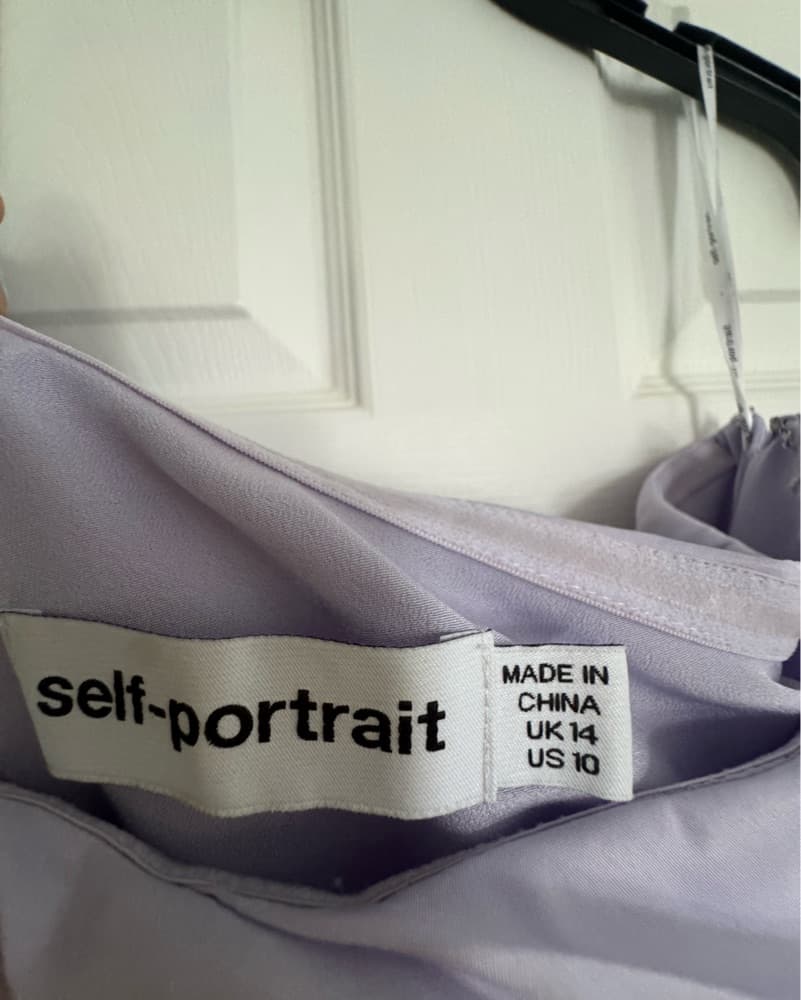 Lilac Self Portrait One-shouldered Dress - Image 5