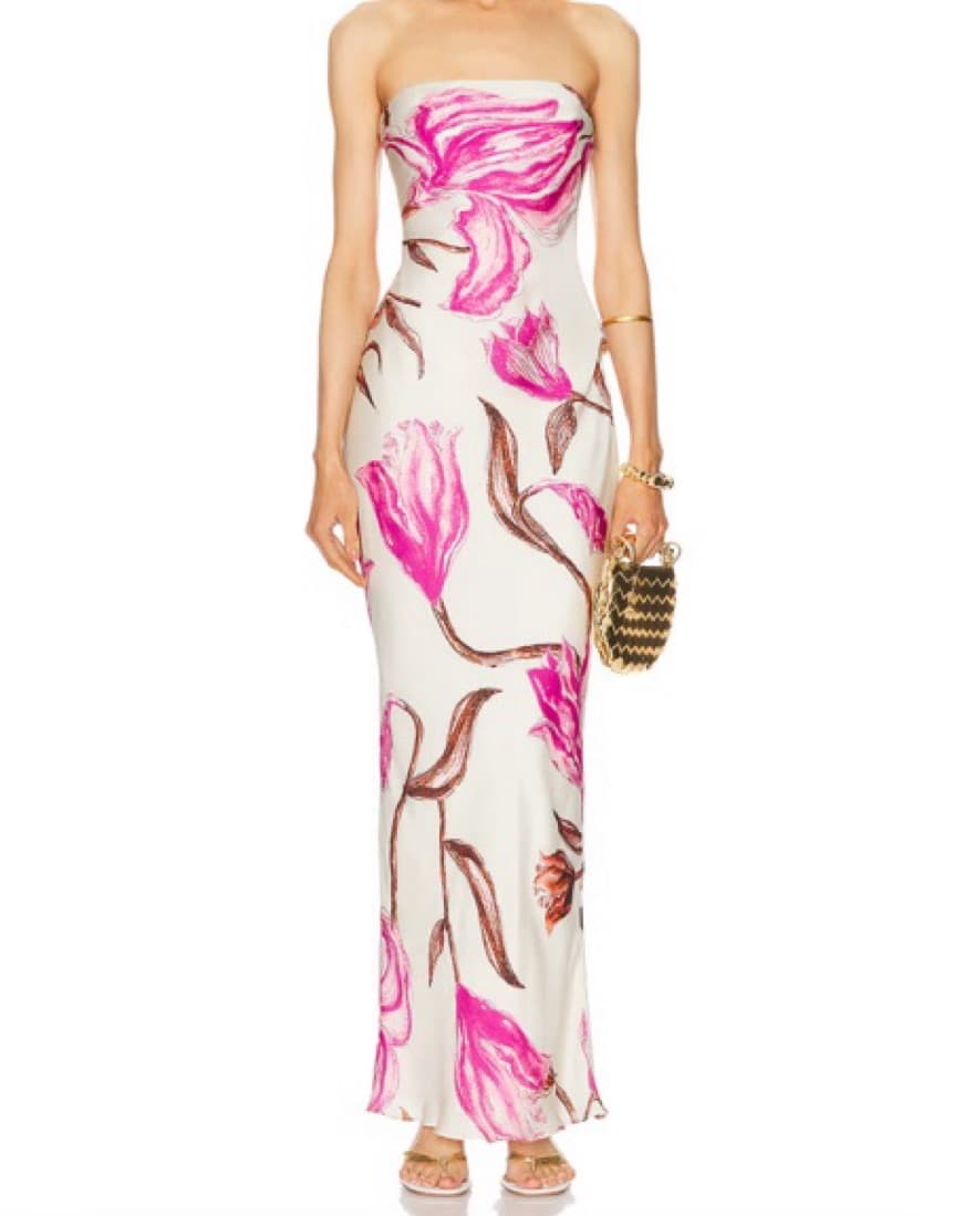 Rococo Sand Strapless Maxi Dress Floral - Image 1
