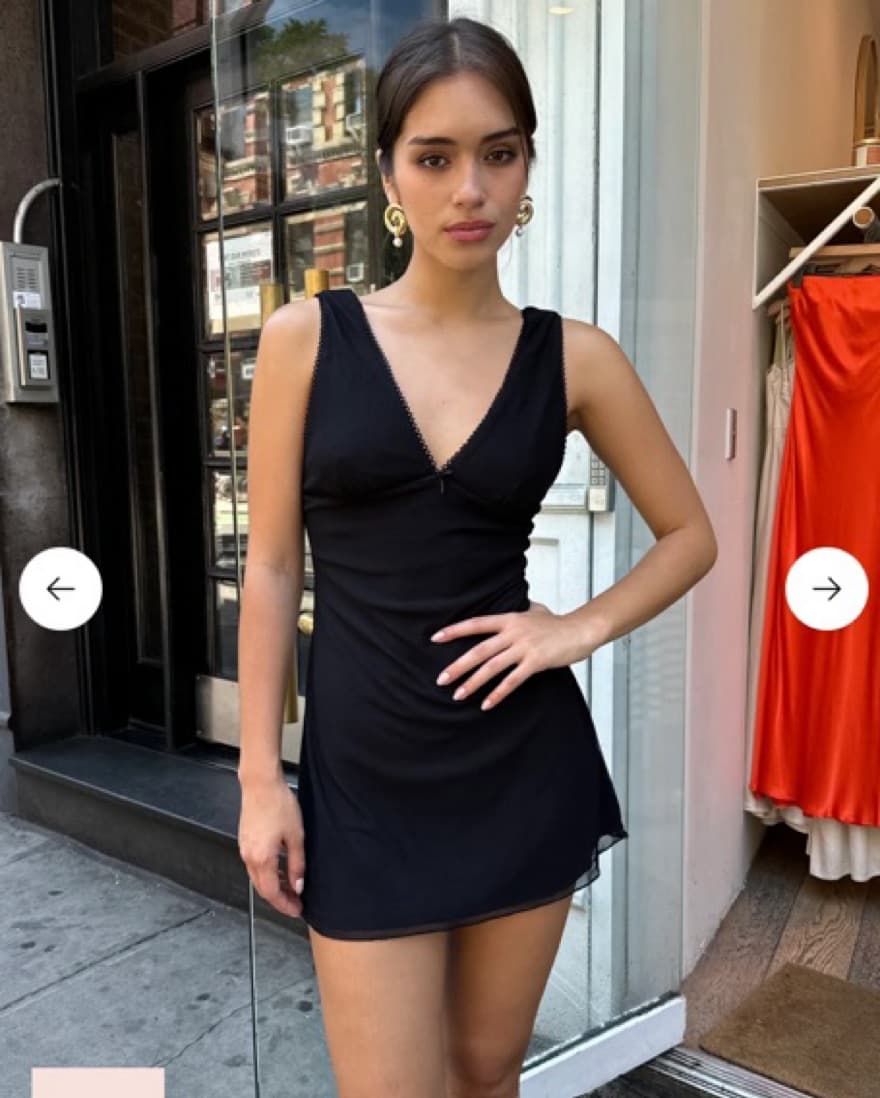Isalis Black Mini Dress - Image 1