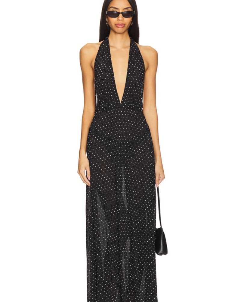 LIONESS Chic Polka Dot Maxi Dress - Image 3