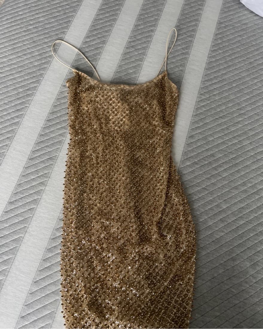 Oh Polly Gold Dress - Image 4