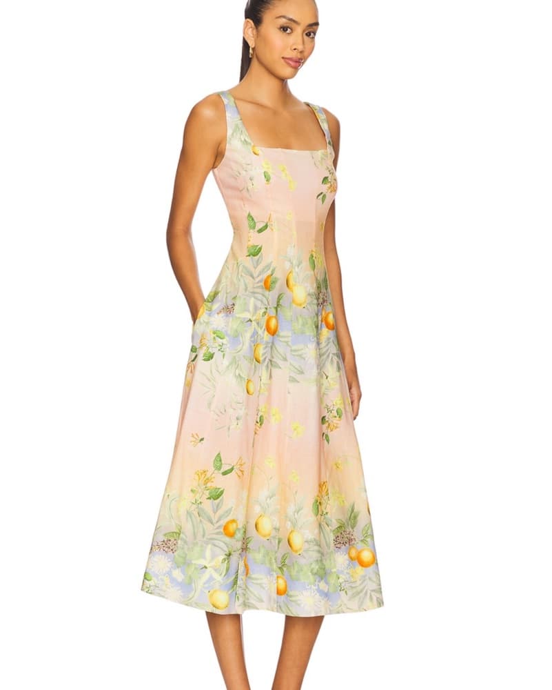 revolve floral midi linen dress - Image 4