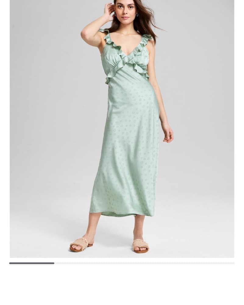 Soft Mint Green Satin Maxi Dress - Image 3
