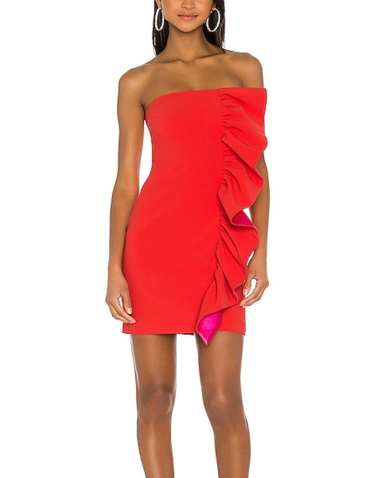 Likely Farrah Red Strapless Mini Dress - Image 1