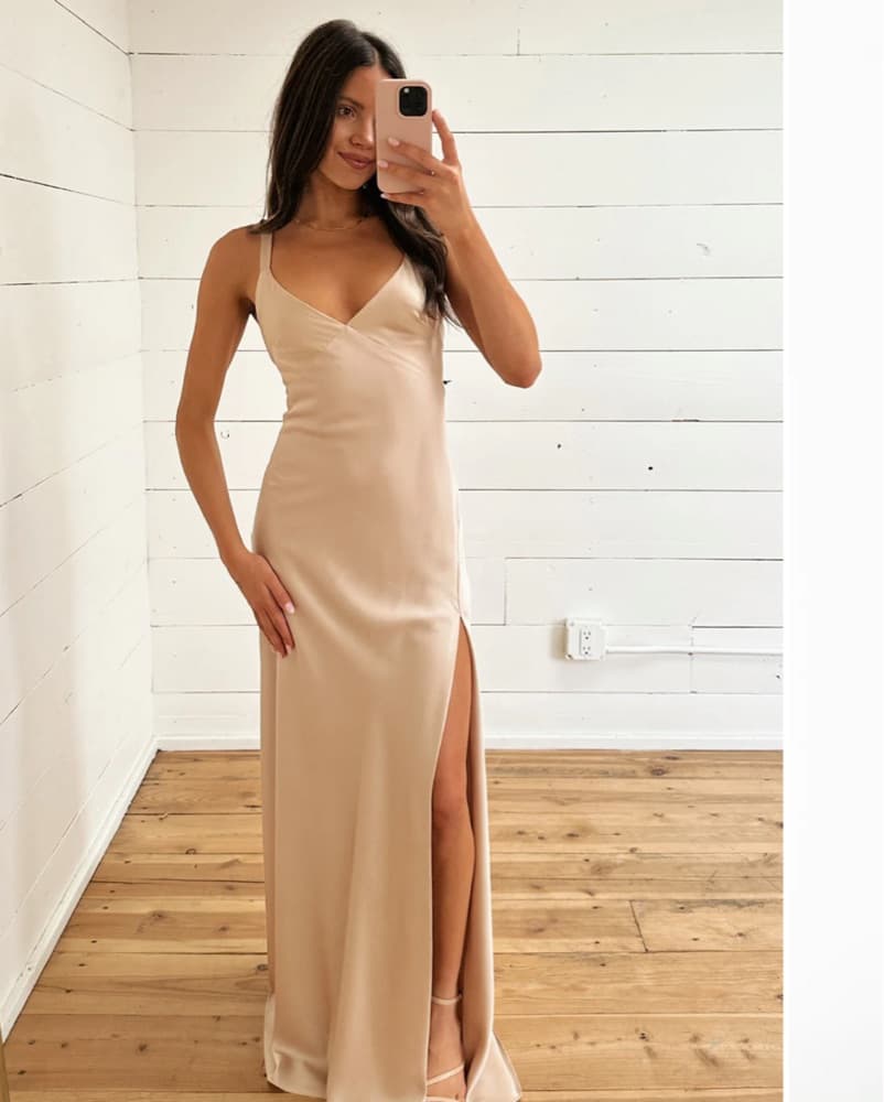 Champagne Formal Dress - Image 1