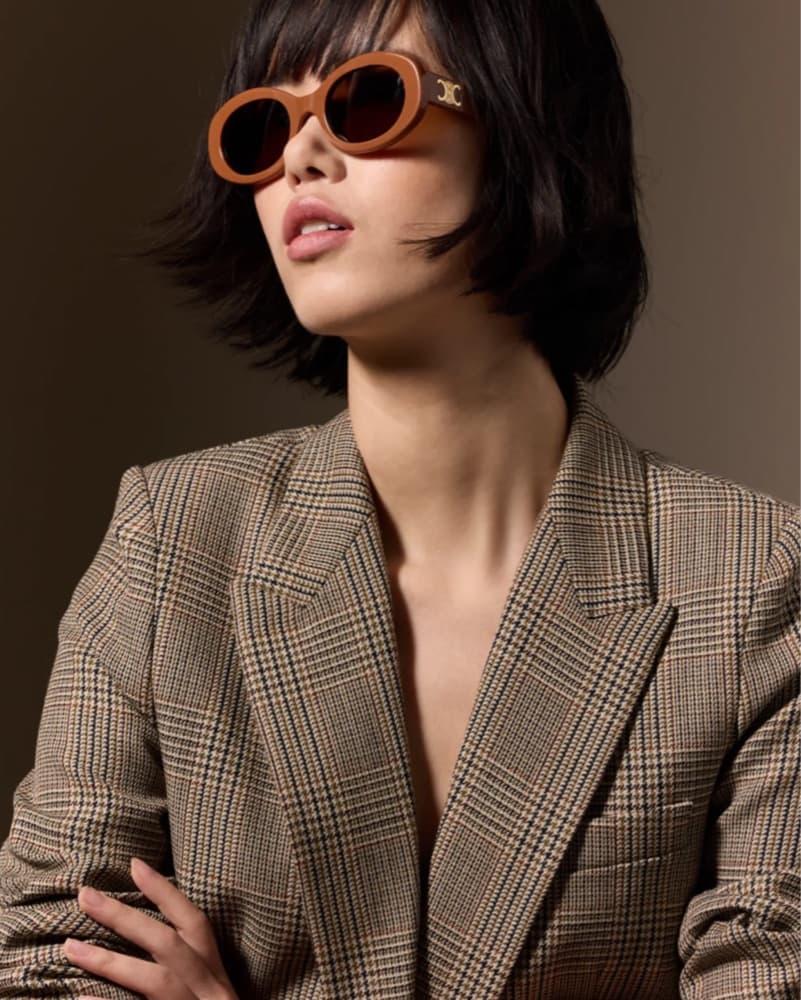 Celine Triomphe 01 Sunglasses In Brown  - Image 4