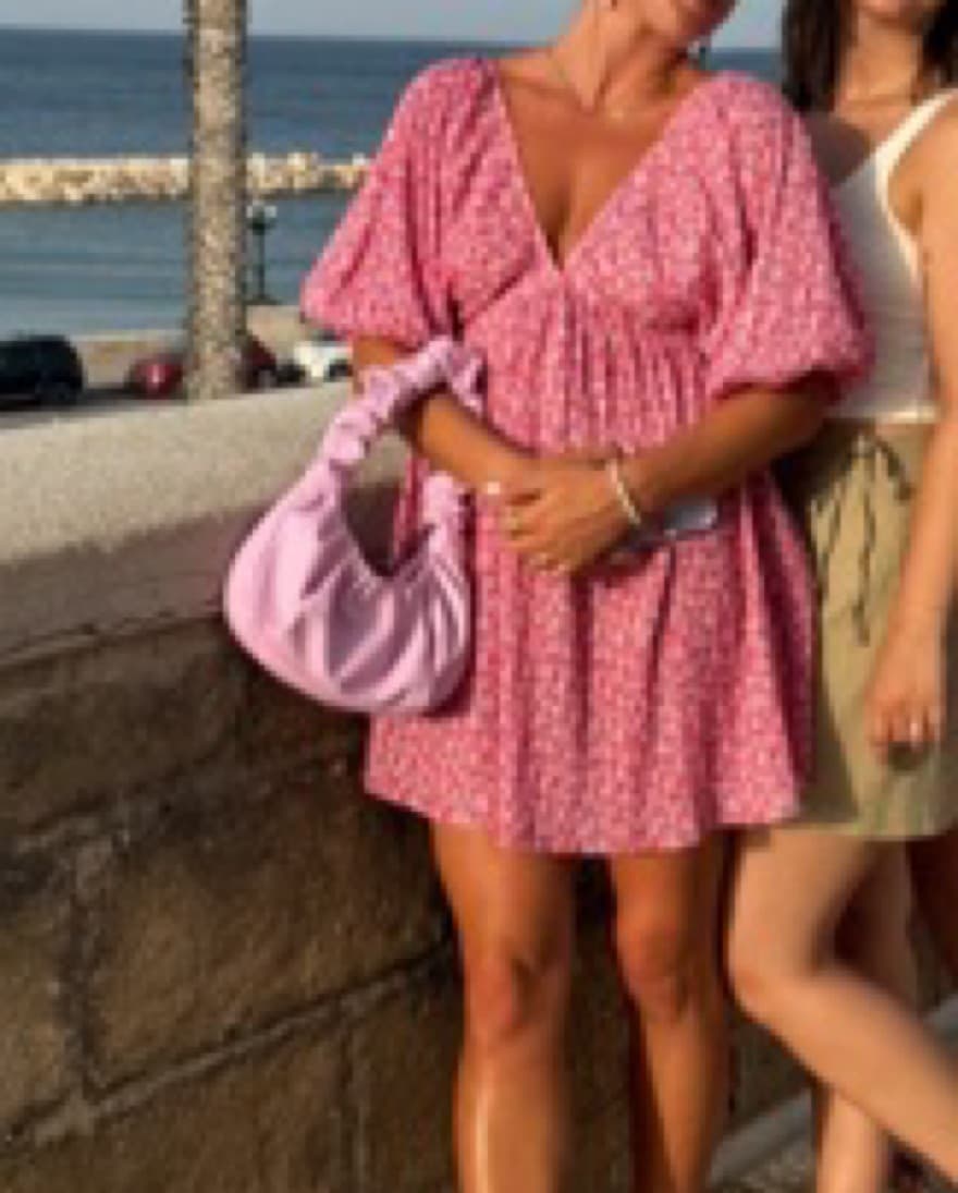 Pink Floral Mini Dress  - Image 2