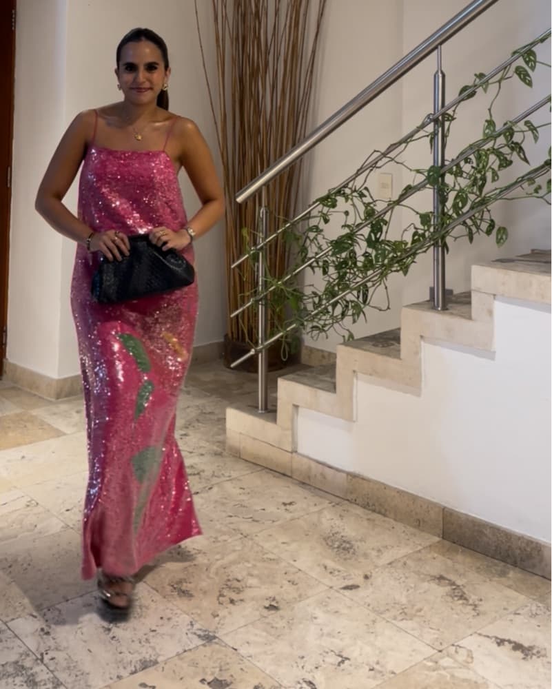 FARM RIO Pink Flowers Maxi Dress - Image 5