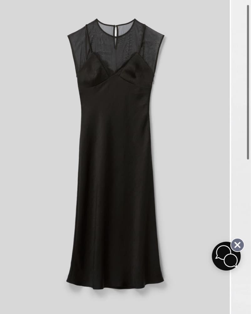 Claudie Pierlot black Mesh Insert Dress - Image 3