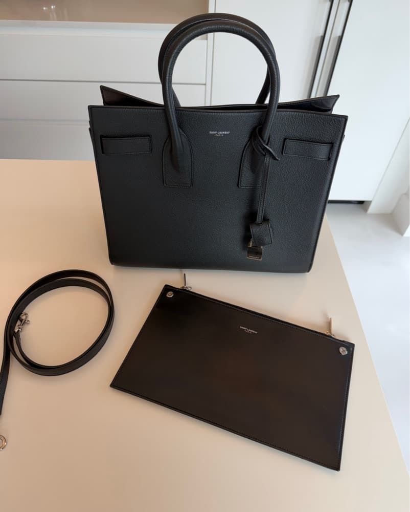 Saint Laurent Sac de Jour Leather Tote - Image 3