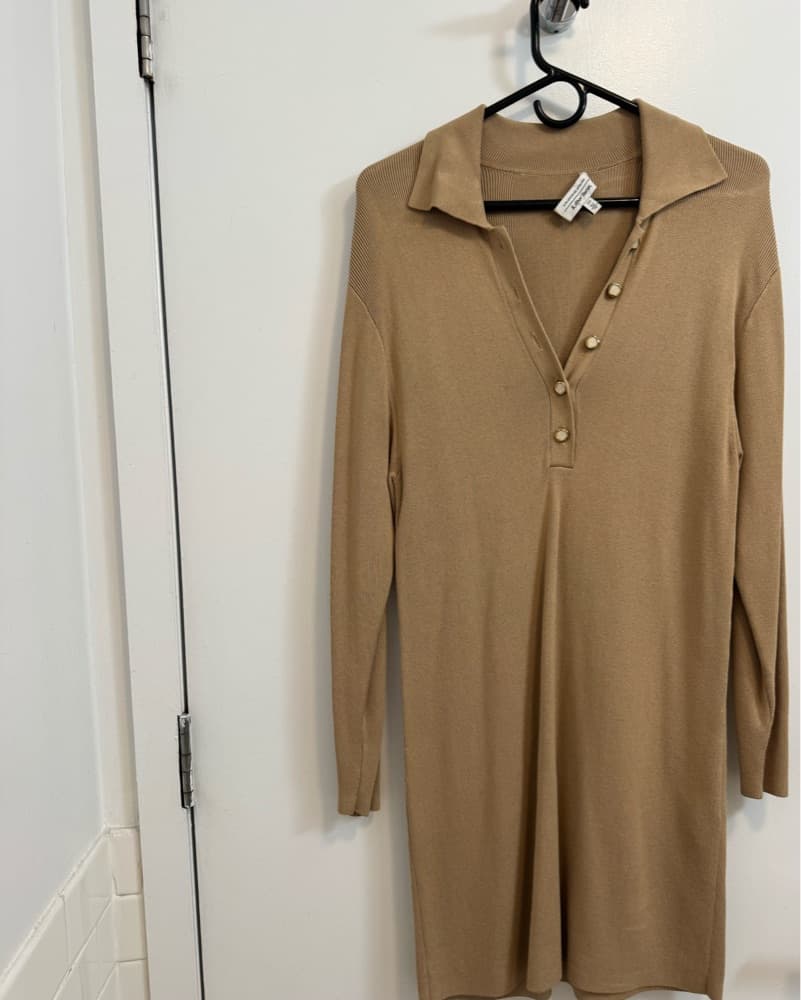 & Other Stories Camel Sweater Dress - Image 2