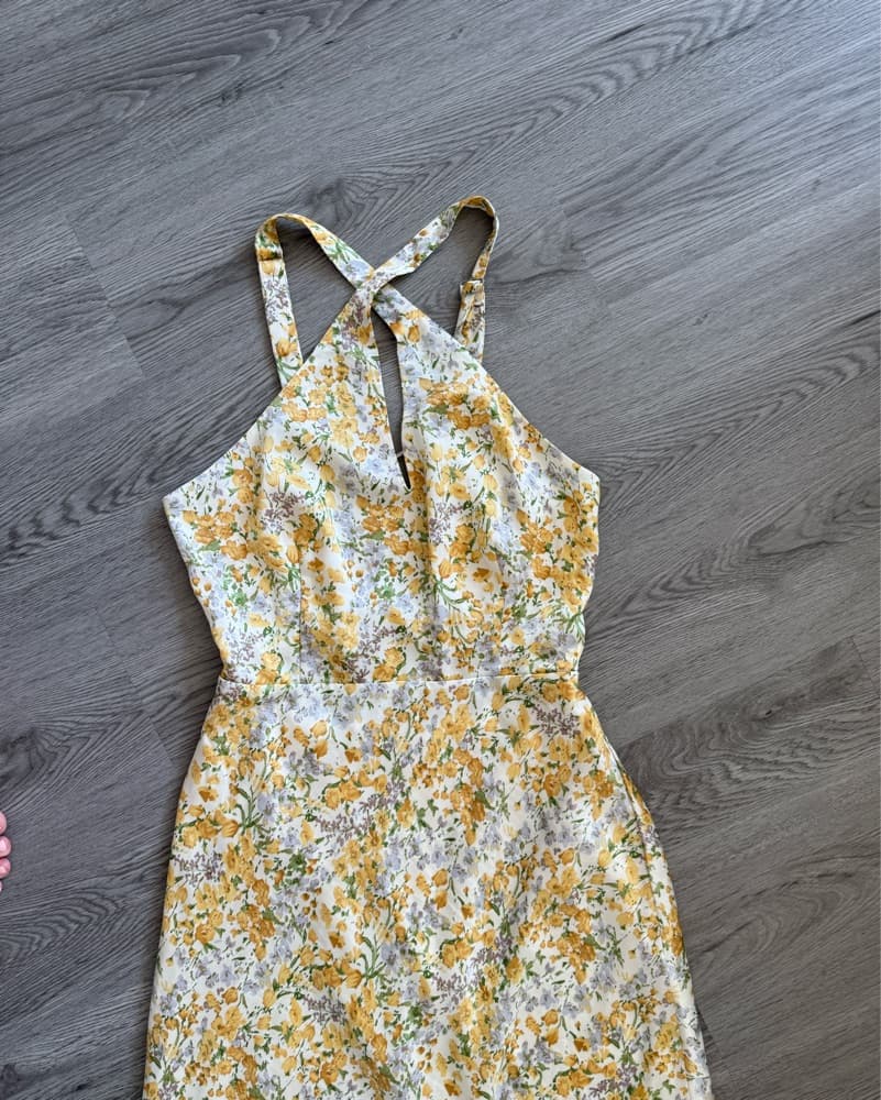  ASTR The Label Floral Halter Neck Dress - Image 5