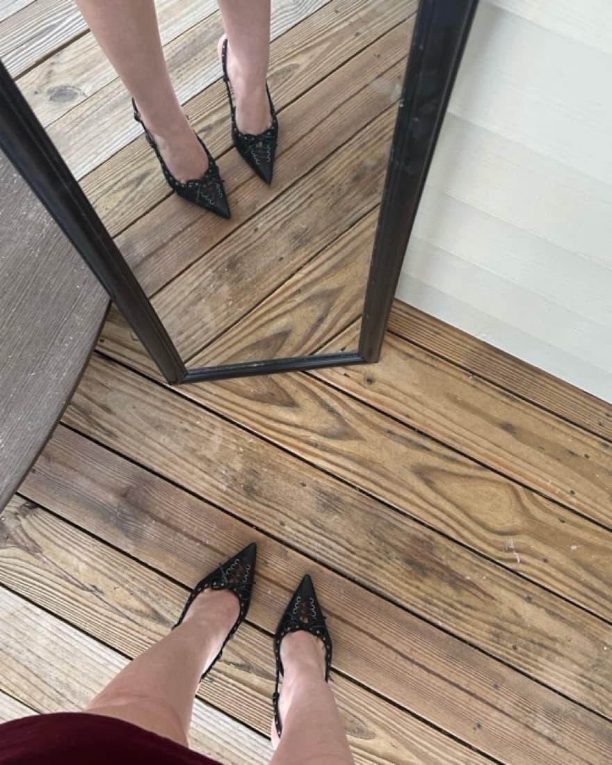 Corset Stud Slingback Pumps - Image 3